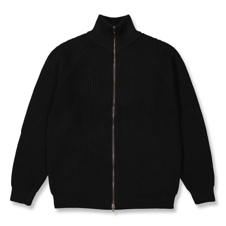 batoner signature zipper cardigan