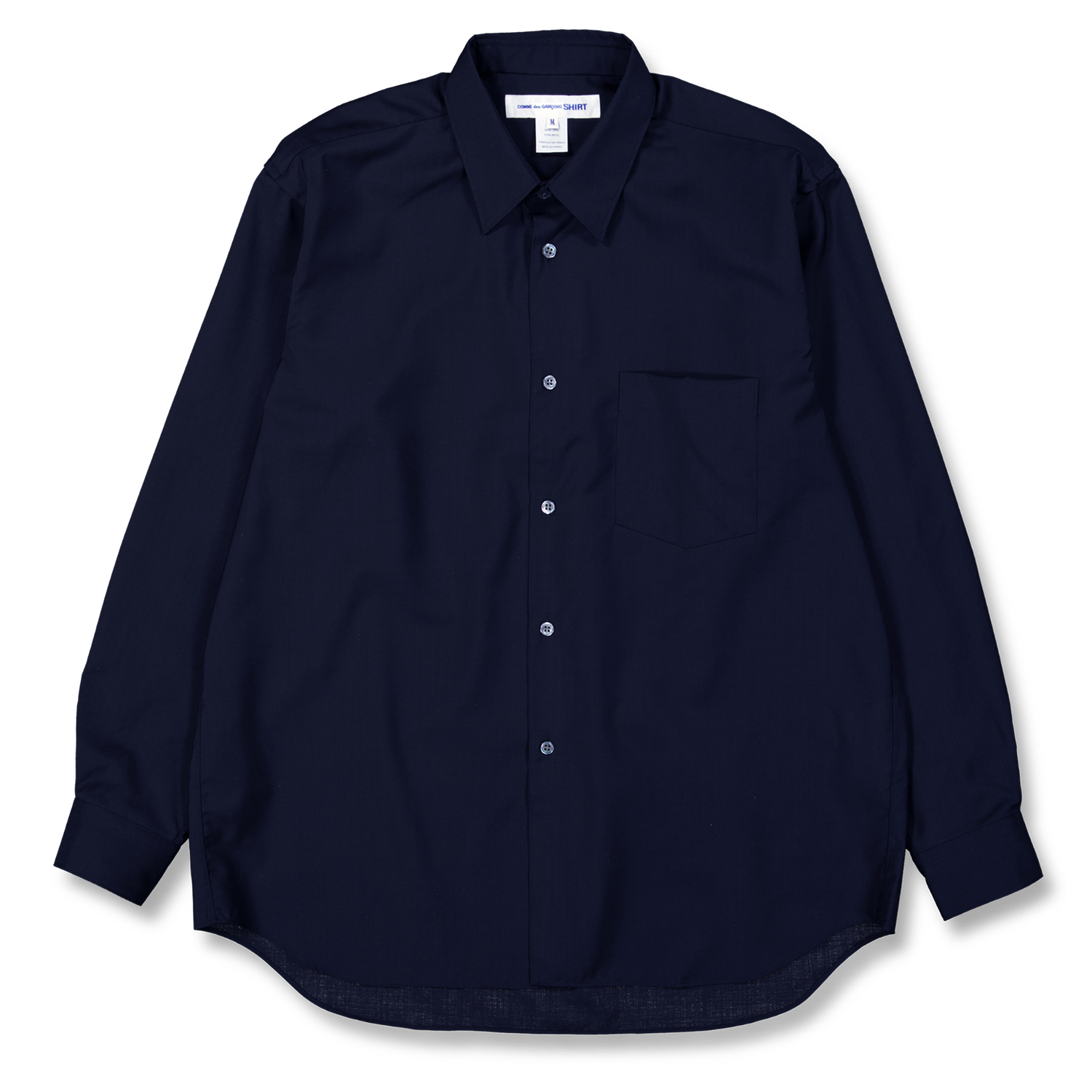 Comme des Garçons SHIRT Forever Wide Fit Cotton Shirt Navy | Nitty