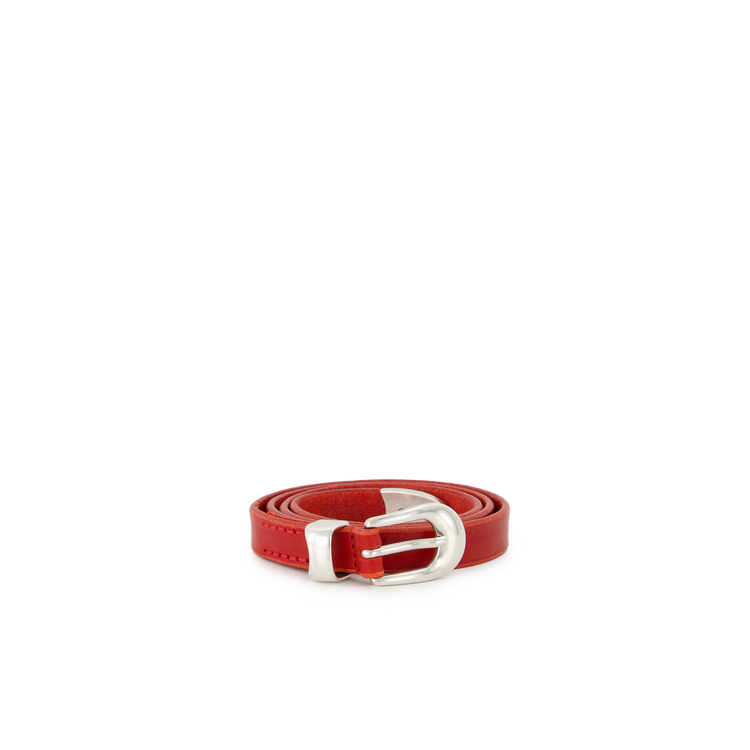 チョベリス OUR LEGACY 2CM BELT LIPSTICK Our Legacy - 2 cm Belt Lipstick Red Leather