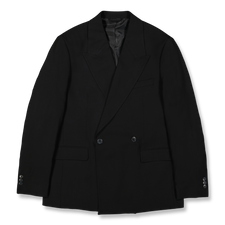 mfpen Double Breasted Blazer - Black Tropical Wool