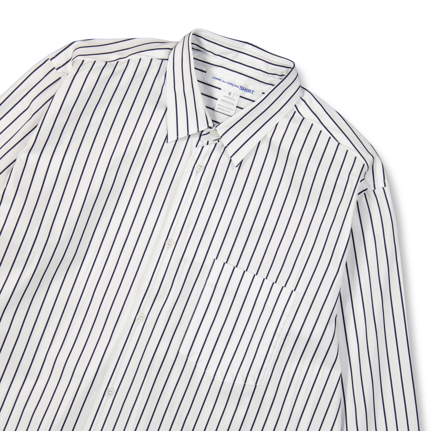 Comme des Garçons SHIRT Forever Wide Fit Striped Cotton Shirt
