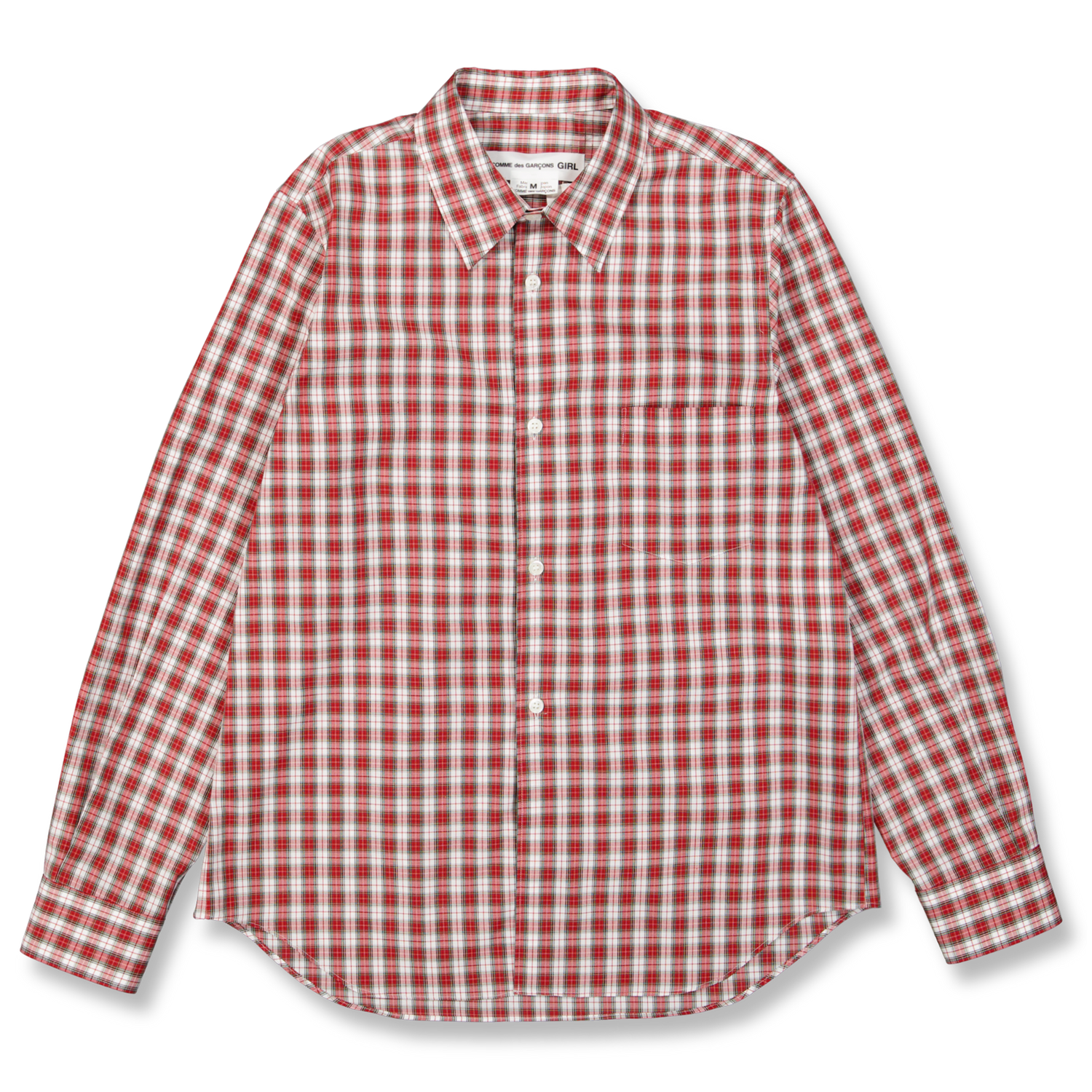 【COOR】 Gingham check open collar shirt / 追跡付 SOIL 60'S Power loom linen fancy gingham check open collar