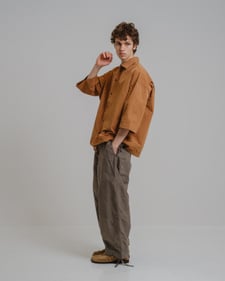 Casey Casey Mili Volume Shirt Paper Cotton - Almond