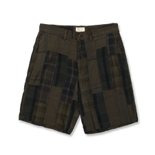 Nitty Gritty® Worldwide Overdyed Patchwork Shorts - Charcoal