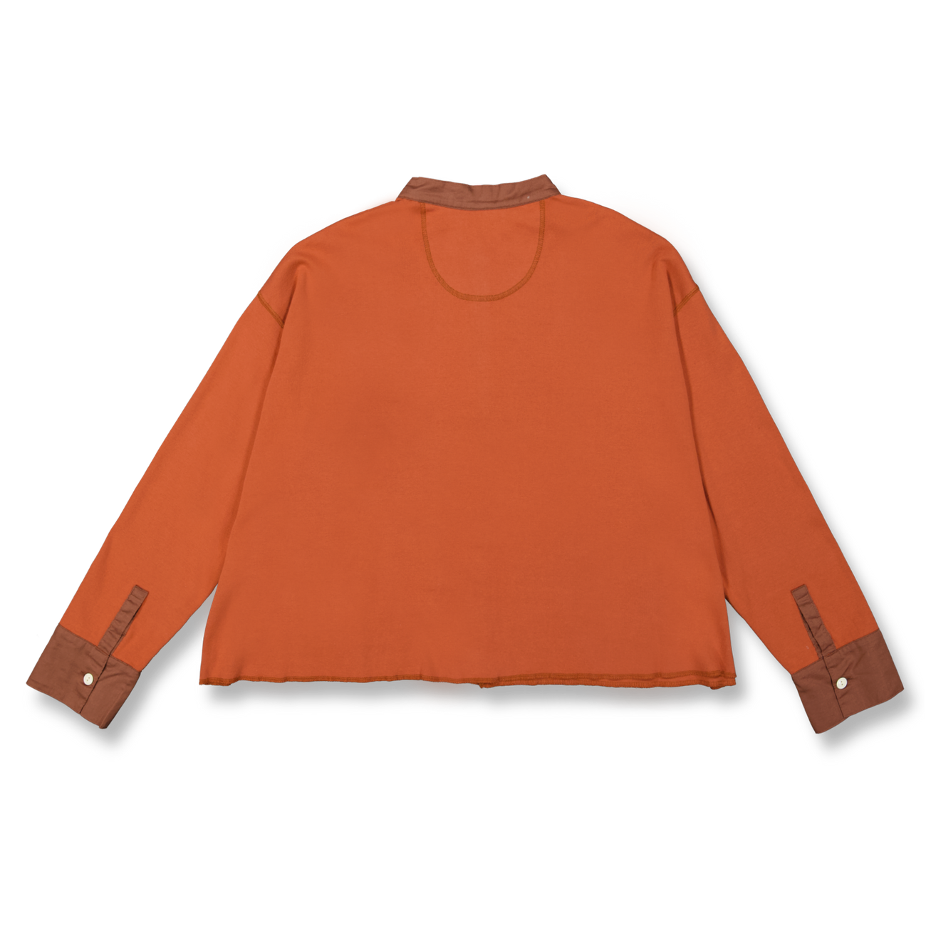 【SCENERITY】Marron henley neck short sleeve cardigan Brown Envy Cardigan – Steady Hands