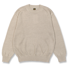 Batoner Washed High Count Linen Crew Neck - Natural