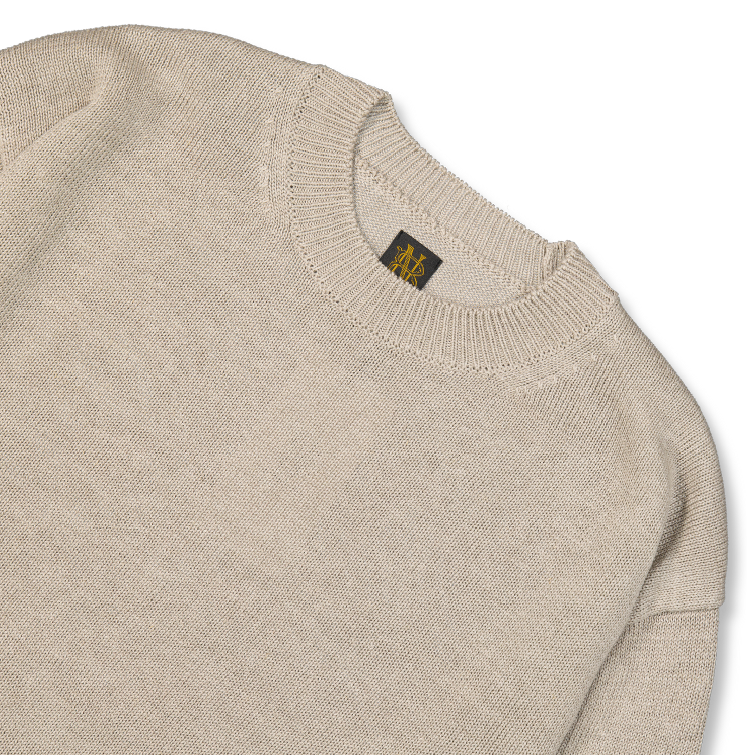 Batoner Washed High Count Linen Crew Neck Natural | Nitty Gritty