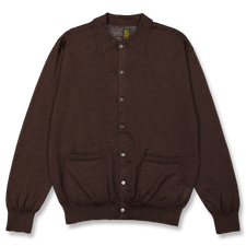 Batoner Choma Polo Cardigan - Brown