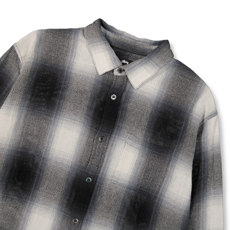 HOT ! Stussy Loose Weave Plaid Shirt 25ss Stussy Loose Weave Plaid