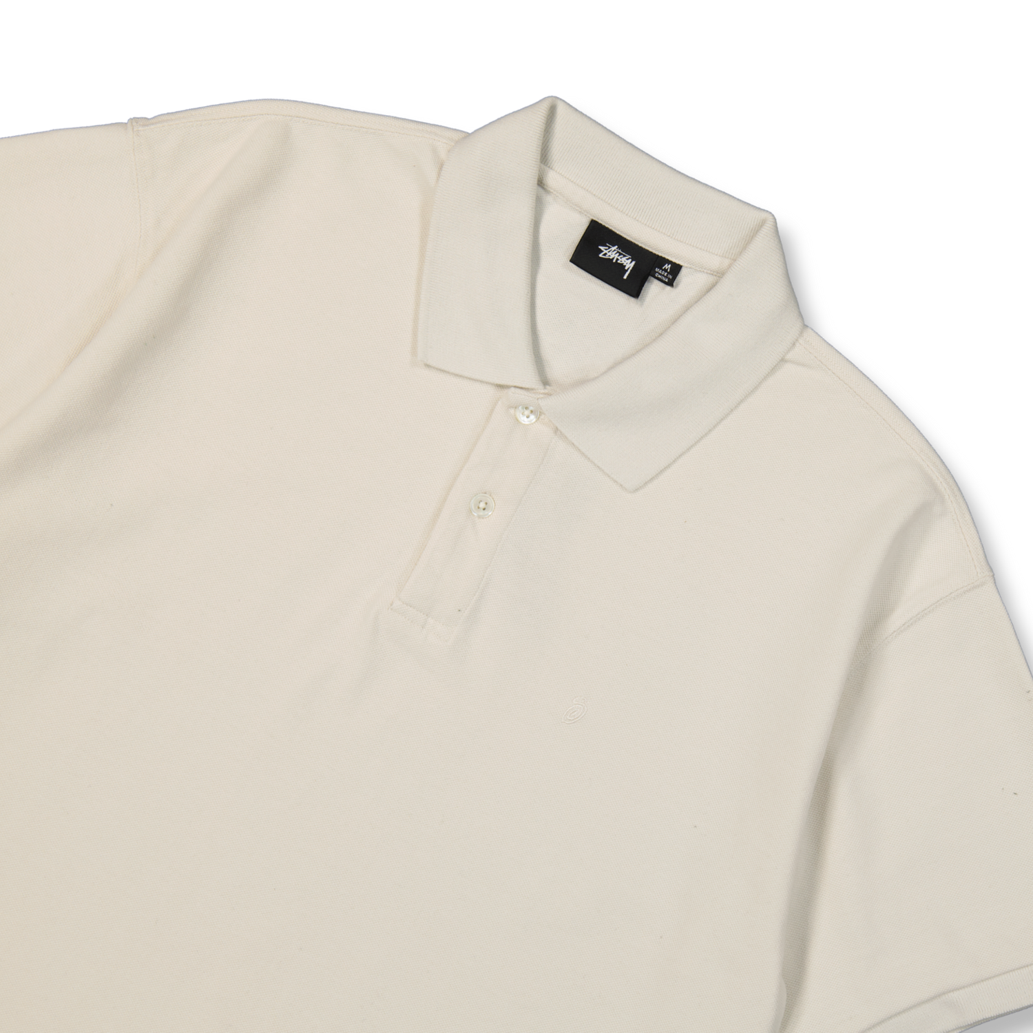 トップス STUSSY CLASSIC PIQUE POLO White M STÜSSY CLASSIC PIQUE POLO