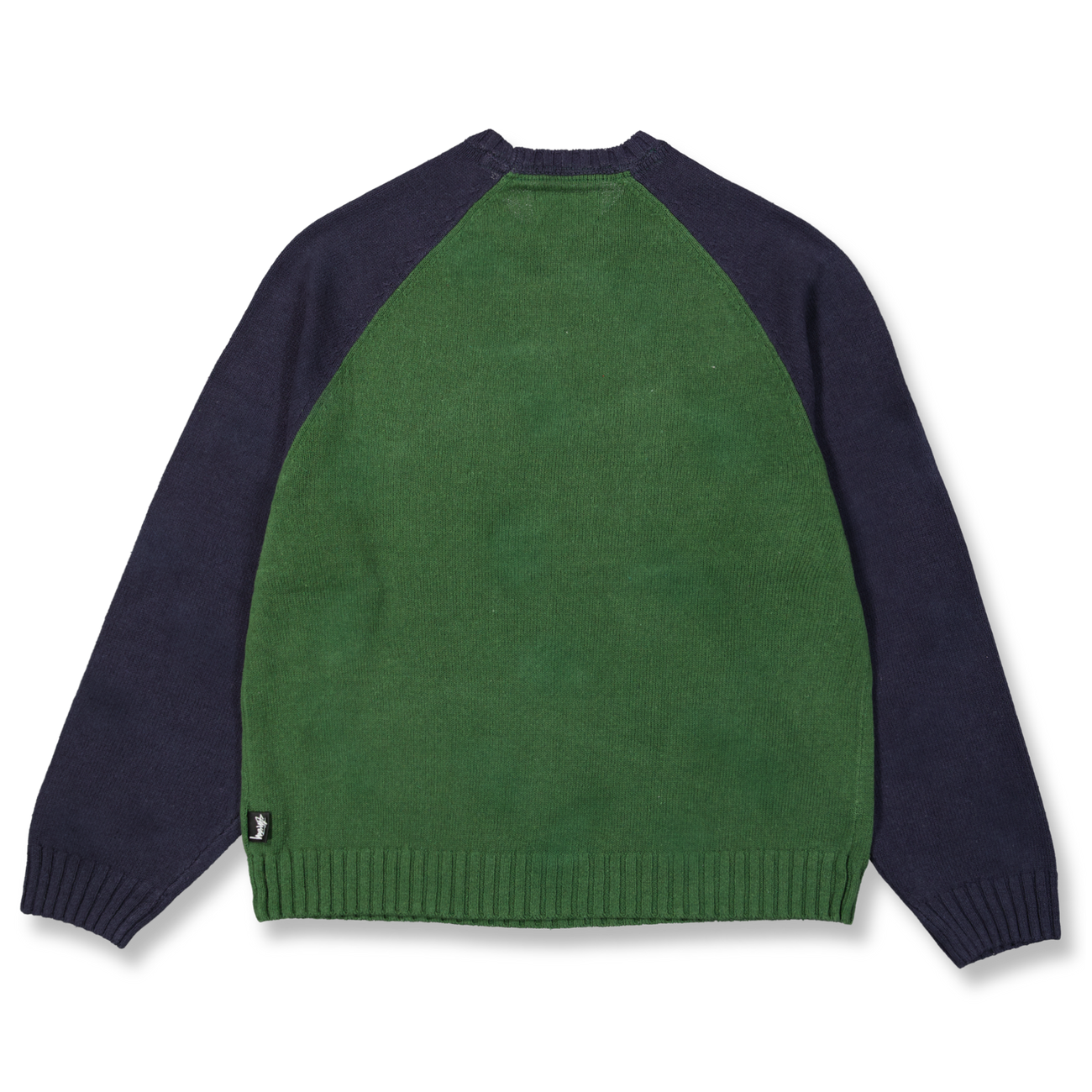 トップス STUSSY COLORBLOCKED RAGLAN KNIT CREW Stüssy Color Blocked Raglan Crew Green – Très Bien