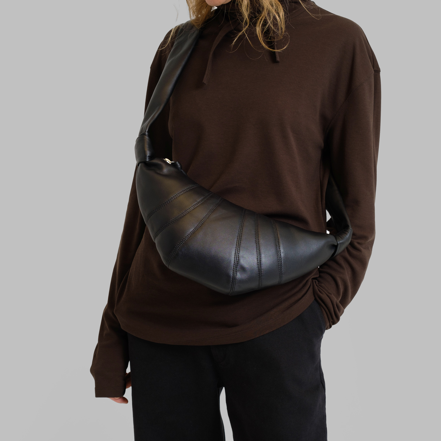 Lemaire Small Croissant Bag Black | Nitty Gritty