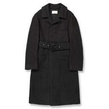 Lemaire Belted Tailored Coat - Black