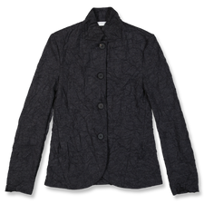 Harris Wharf London High Collar Blazer Creased Wool - Anthracite