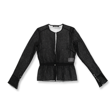Our Legacy Waist Blouse - Crinkle Black Veil Poly