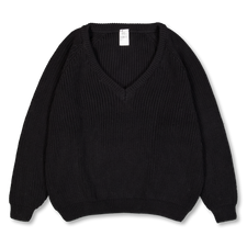 Baserange Danube V Neck Sweater - Black
