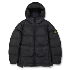 Stone Island Crinkle Reps Hooded Down Jacket - 4100011 - Black