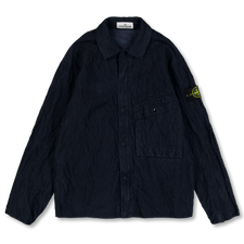 Stone Island Wrinkled Corduroy Shirt Jacket - 1200020 - Navy Blue