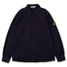 Stone Island Old Effect Cotton Overshirt - Ink