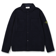 Stone Island Felted Wool Shirt Jacket - 5100058 - Navy Blue