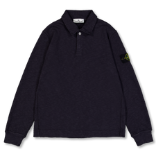 Stone Island Brushed Heavy Cotton LS Polo - 6100054 - Ink