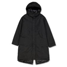 Sunflower                                          Waxed Parka Coat - Black