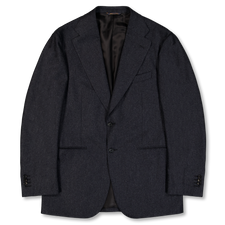 Salon C. Lundman Loose Tailored Jacket - Dark Grey Melange