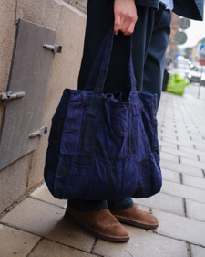 Nitty Gritty® Worldwide Overdyed Patchwork Tote Bag - Navy