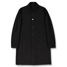Harris Wharf London Mac Coat Pressed Wool - Black