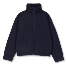 Studio Nicholson Sandos Zip Sweater Merino Wool Rib - Darkest Navy