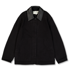 Studio Nicholson Leader Jacket Garment Dyed Heavy Canvas - Darkest Navy