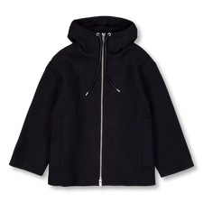Studio Nicholson Etna Hooded Jacket Double Wool Cashmere - Dark Navy