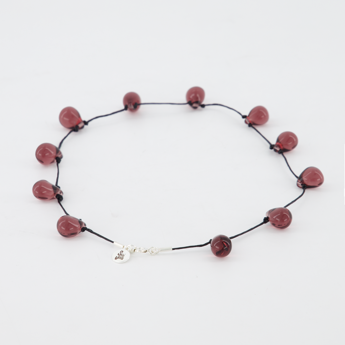 Sisi Joia NOUE necklace Cris/ Chocolate Noué necklace - Pale blue
