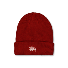 Stüssy Basic Cuff Beanie - Dark Red