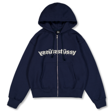 Stüssy Mirror Zip Hood - Navyt