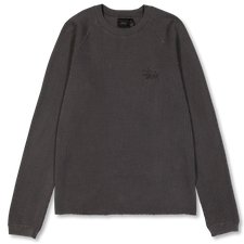 Stüssy Raglan Thermal Basic Stock - Washed Black
