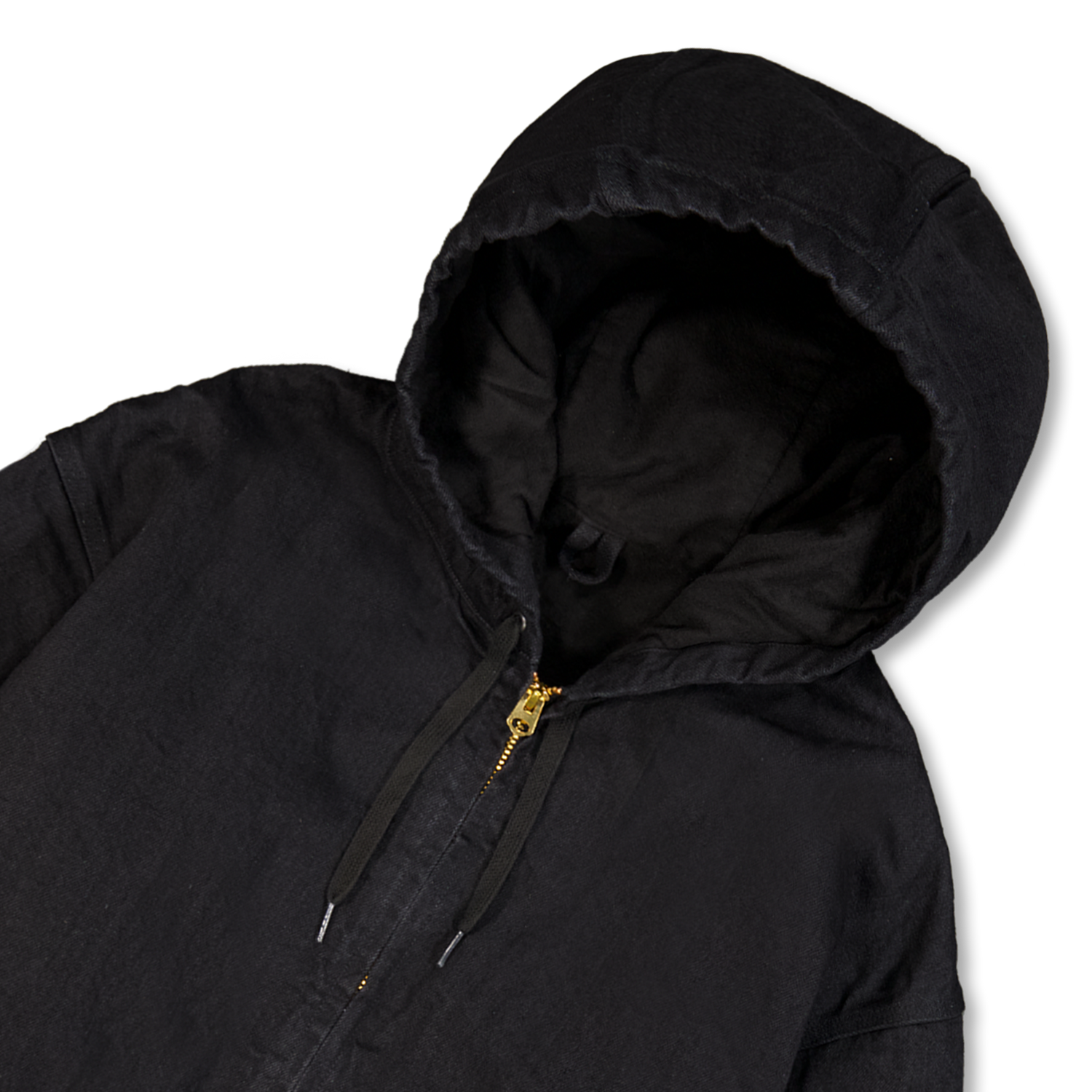 Black Denim Zip Parka