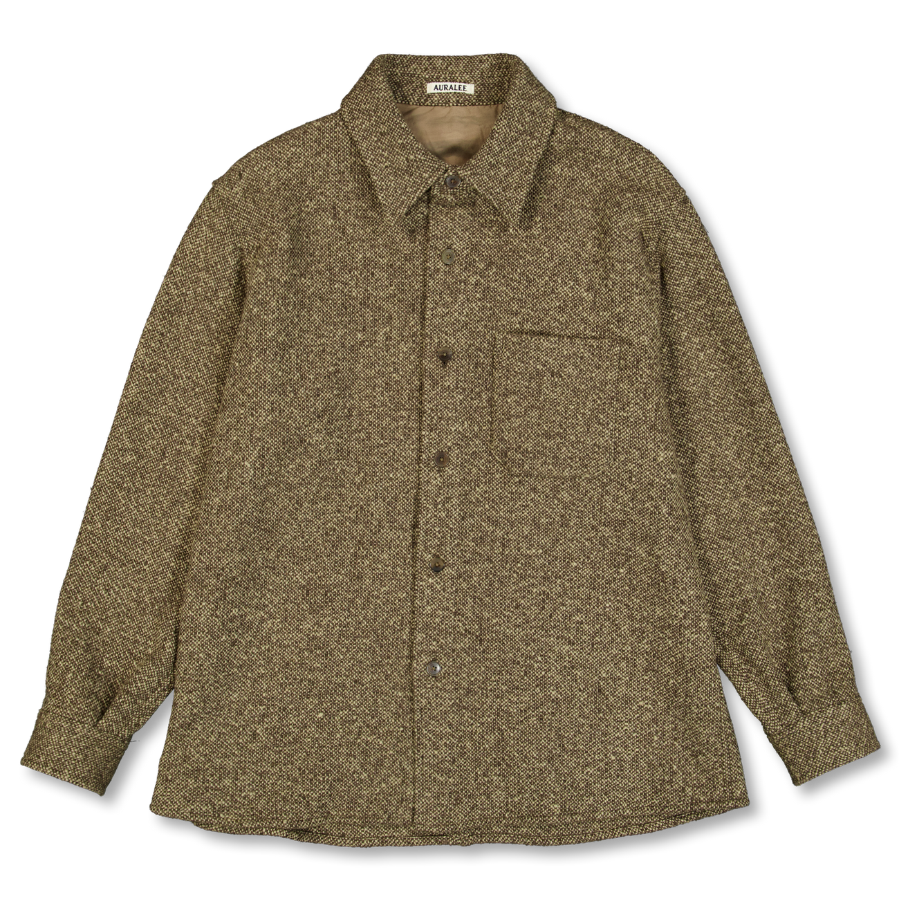 AURALEE SPUN TWEED SHIRT BLOUSON 新品 Homespun Tweed Shirt Blouson in Ivory White