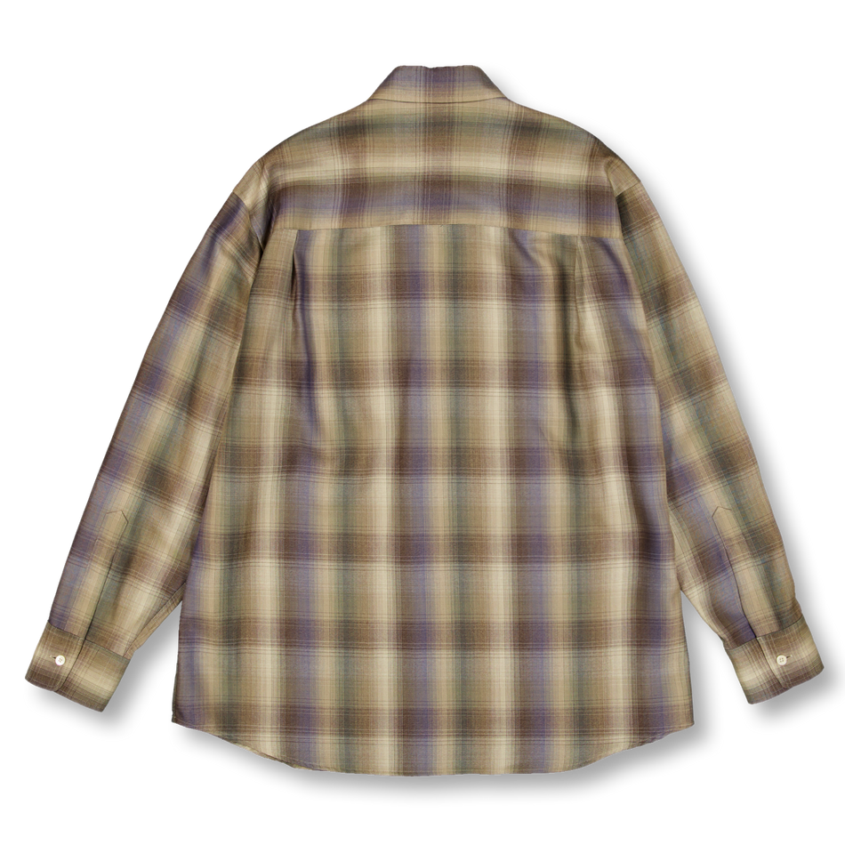 【24AW】SUPER LIGHT WOOL CHECK SHIRT サイズ3 Auralee SUPER LIGHT WOOL CHECK SHIRT 3