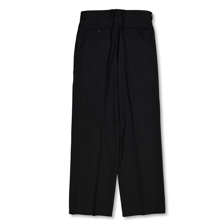 Light Wool Max Gabardine Two-Tuck Slacks