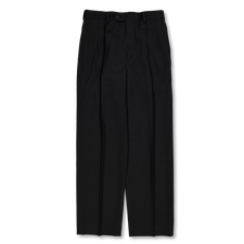 Auralee Light Wool Max Gabardine Two-Tuck Slacks - Top Black