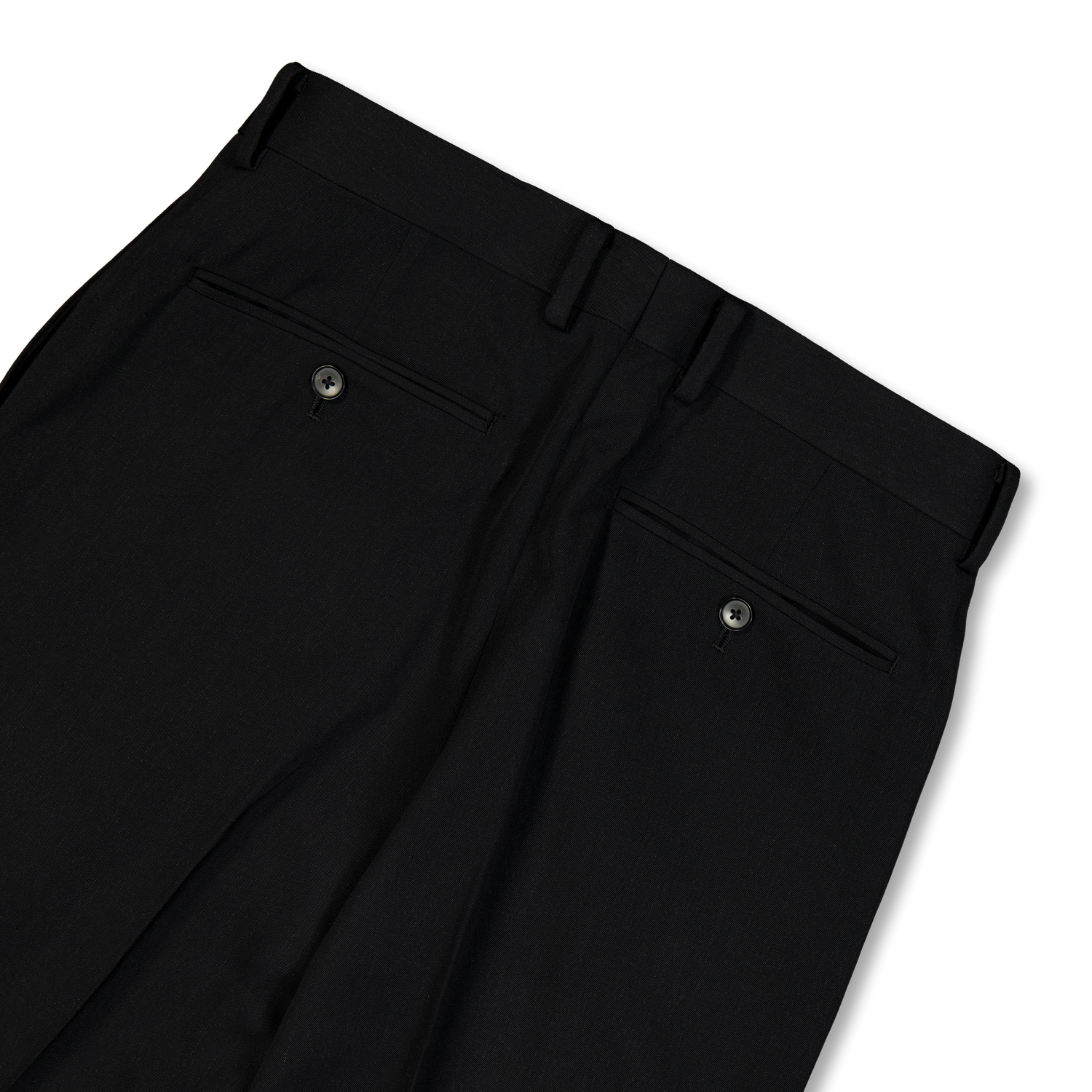 Light Wool Max Gabardine Two-Tuck Slacks