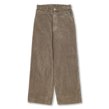 Auralee Pigment Dyed Finx Corduroy Wide 5P Pants - Olive Brown