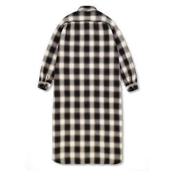 black and white plaid shirt dress Lea Detachable Wrap Plaid Shirt Dress fbrq.com