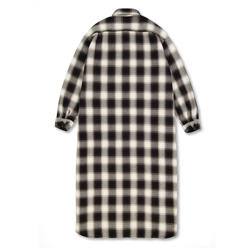 black and white flannel dress Leveret Girl and Doll Cotton Plaid Dress Plaid Black & White / 12