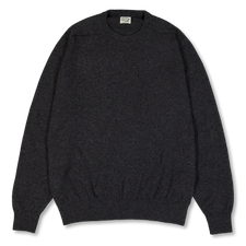 orSlow Simple Crew Neck Sweater - Charcoal Gray