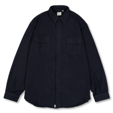 orSlow Organic Cotton Relax Fit Flannel Shirt - Navy