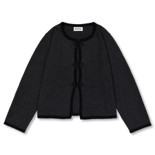 BEAMS BOY China Trim Cardigan - Charcoal