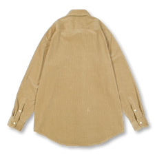 Kaptain Sunshine Suvin Corduroy Regular Collared Shirt Almond