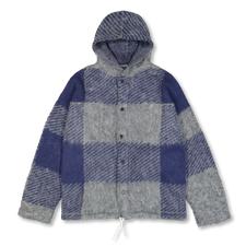 Nanamica Mohair Hooded Shirt Jacket - Blue